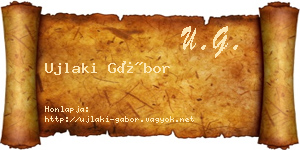 Ujlaki Gábor névjegykártya